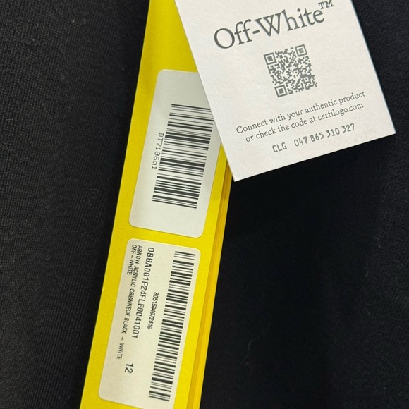 Off-White Kids Black Crew Neck Sweater - Size 12 - Picture 3 of 4